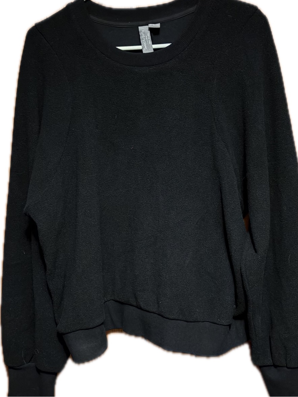 Sweaty Betty London Black Crewneck Sweater - Classic Knit